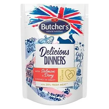 Krmivo pro kočku Butcher's Cat Delic. Dinner losos+dorada kapsa100g