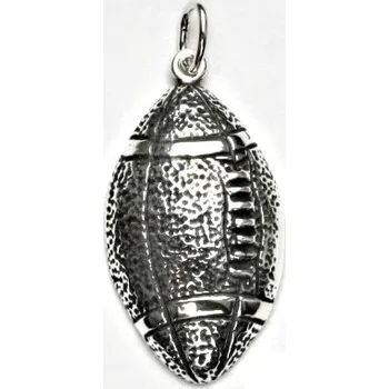 Přívěsek Stříbrný přívěsek ragby míč - P384 (Stříbrný ragbyový míč)