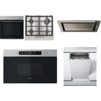 Set domácích spotřebičů WHIRLPOOL OMK38HU0X + WHIRLPOOL TGML 661 IX R + WHIRLPOOL WCT3 64 FLB X + WHIRLPOOL MBNA910X + WHIRLPOOL WSIC 3M27 C