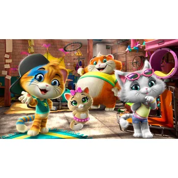 Jedlá dekorace na dort 44 koček jedlý papír č.5