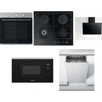 Set domácích spotřebičů WHIRLPOOL OMK38HU0X + WHIRLPOOL GOFL 629/NB1 + WHIRLPOOL AKR 62F LT K + WHIRLPOOL WMF200G + WHIRLPOOL WSIC 3M27 C