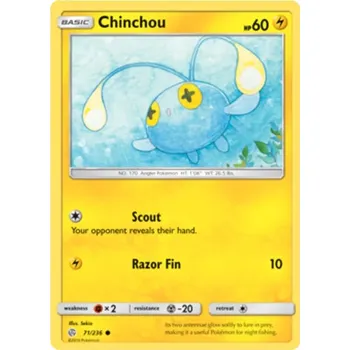 Karetní hra Chinchou 071/236 - Cosmic Eclipse Typ karty: Non-Holo