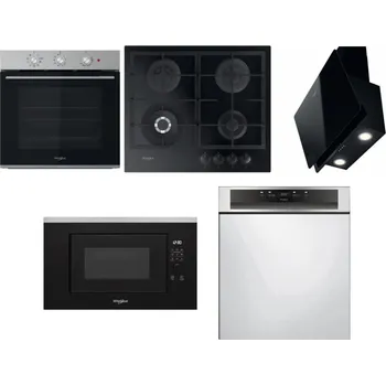 Set domácích spotřebičů WHIRLPOOL OMK38HU0X + WHIRLPOOL GOFL 629/NB1 + WHIRLPOOL WHVP 65F LM K + WHIRLPOOL WMF200G + WHIRLPOOL WBC 3C34 PF X