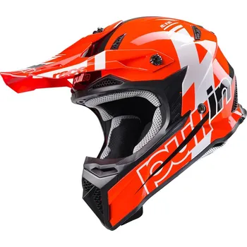 Helma na motorku PULL-IN přilba RACE 24 neon red - L