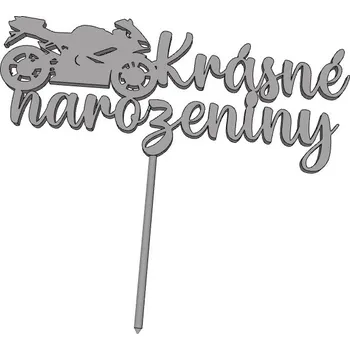 Krásne narozeniny č.11 - plastový zápich - Světle zlatá