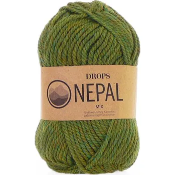 Příze Příze DROPS Nepal mix 7238 - olivová