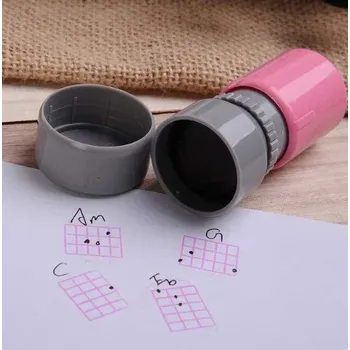 Razítko pro tisk diagramů pro ukulele a kytaru - růžová barva