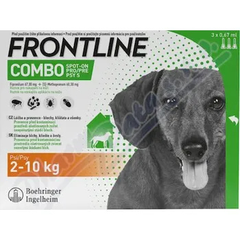 Antiparazitikum pro psa Frontline Combo Spot on Dog 2-10kg pipeta 3x0.67ml