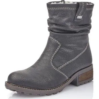 Dámská zimní obuv DÁMSKÉ KOTNÍKOVÉ BOTY RIEKER Y0463-00 ČERNÁ Barva: Černá, Velikost: 42