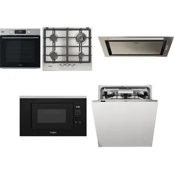 Set domácích spotřebičů WHIRLPOOL OMSK58RU1SX + WHIRLPOOL TGML 661 IX R + WHIRLPOOL WCT3 64 FLB X + WHIRLPOOL WMF200G + WHIRLPOOL WIO 3O540 PELG