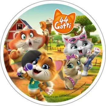 Jedlá dekorace na dort 44 koček jedlý papír č.2