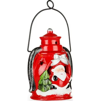 Vánoční dekorace Krist+ Vánoční dekorace Santa Keramický Červená Bílá (8,3 x 16 x 8,5 cm)