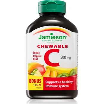 Zdraví Jamieson Chewable C 500 mg cucavé tablety pro posílení imunity příchuť Exotic Tropical Fruit 120 tbl