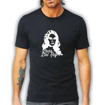 Pánské tričko pánské tričko LANA DEL REY M Bílá