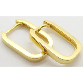 Náušnice Klenoty Budín Dámské obdélníkové náušnice ze žlutého zlata 585/1,84gr HK2192 (Klenoty Budín Dámské obdélníkové náušnice ze žlutého zlata 585/1,84gr HK2192)