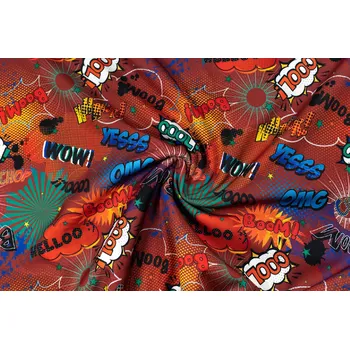 Softshell zimní komiks tmavě červený