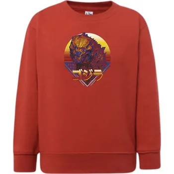Chlapecká mikina detska_klasicka_levna_mikina_godzila Barva: Red - červená, Dětská bavlněná trička JHK: XL