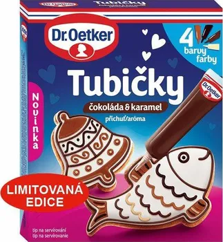 Dr. Oetker Tubičky na zdobení čokoláda/karamel 4x 19 g