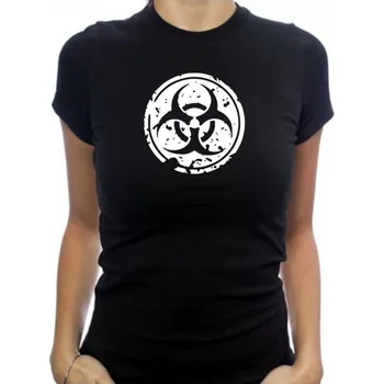 dámské tričko BIOHAZARD logo Černá XL