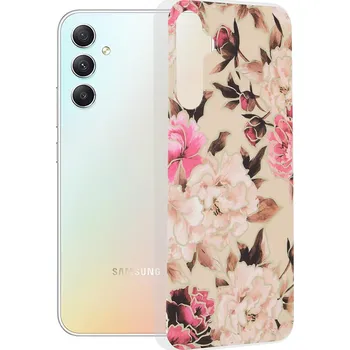 Pouzdro na mobilní telefon Kryt Samsung Galaxy A34 5G Techsuit - Marble Series - Mary Berry Nude