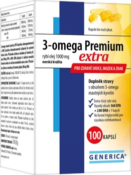 Přírodní produkt Generica 3-omega Premium extra 100 cps.