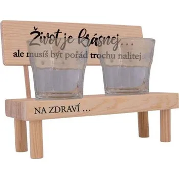 Žertovný předmět Dřevěná lavička - Život je krásný