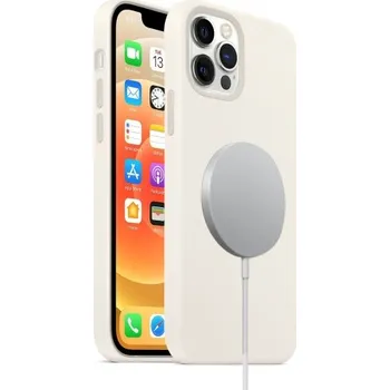 Pouzdro na mobilní telefon VSECHNONAMOBIL 30031 RUBBER MagSafe Kryt Apple iPhone 12 Pro Max bílý