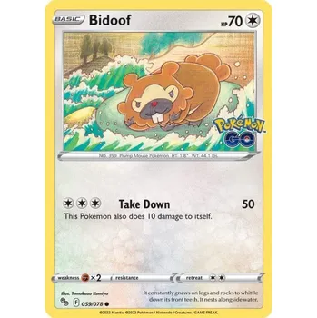Sběratelská karetní hra Pokémon karta Bidoof 059/078 - Pokémon Go