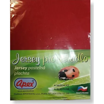 Prostěradlo Apex® Jersey prostěradlo Apex - Jednolůžko 90 x 200 cm - Červená