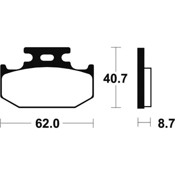Brzdová destička Brembo (Itálie) Zadní brzdové destičky Brembo - Yamaha Tricker 250ccm - 05>