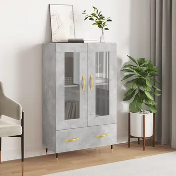Příborník do zásuvky vidaXL Skříň highboard 69,5 x 31 x 115 cm kompozitní dřevo [828278] Barva: Betonová šedá