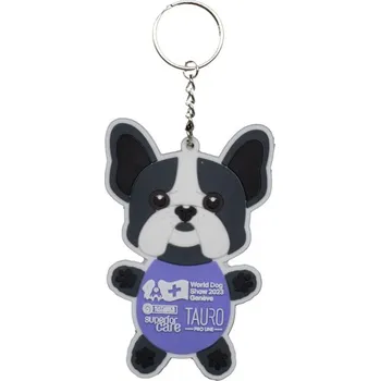 TAURO PRO LINE World Dog Show 2023 přívěsek na klíče FRANCOUZSKÝ BULDOČEK 6,6 x 0,5 x 10 cm