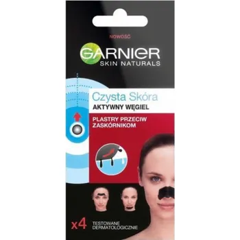 Masážní přístroj Garnier Skin Naturals náplasti proti černým tečkám s aktivním uhlím 4 ks