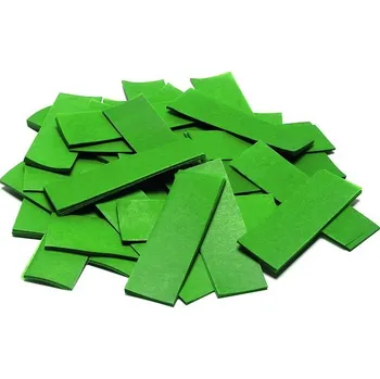 Konfeta Tcm Fx pomalu padající obdélníkové konfety 55x18mm, tmavě zelené, 1kg