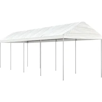 Zahradní stavba vidaXL Altán se střechou bílý 8,92 x 2,28 x 2,69 m polyethylen [3155504]