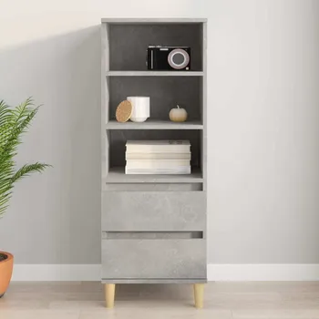 Příborník do zásuvky vidaXL Skříň highboard 40 x 36 x 110 cm kompozitní dřevo [821239] Barva: Betonová šedá