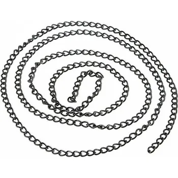 Řetízek Řetízek gunmetal 3x3,5 mm, (1 m)