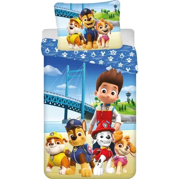Povlečení Jerry Fabrics Paw Patrol PP457 Bridge 140 x 200, 70 x 90 cm zipový uzávěr