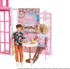 Domeček pro panenku Mattel Barbie dům s panenkou a štěnětem HCD48