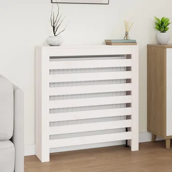 Radiátor vidaXL Kryt na radiátor 79,5 x 19 x 84 cm masivní borové dřevo [822594] Barva: Bílá
