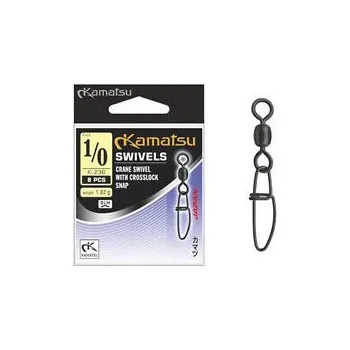 Kamatsu obratlík s karabinou Crane Swivel with Crosslock Snap Velikost: 2