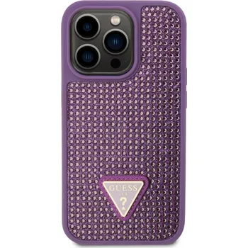 Pouzdro na mobilní telefon Guess Rhinestones kryt s kamínky pro iPhone 15 Pro Max Barva: Fialová