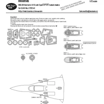 Plastikový model 1/72 Mask MiG-29 Fulcrum-A 9-12 late EXPERT (GWH)