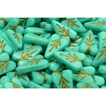 Korálek Lístek ve tvaru srdce č.3498 (16x11mm)