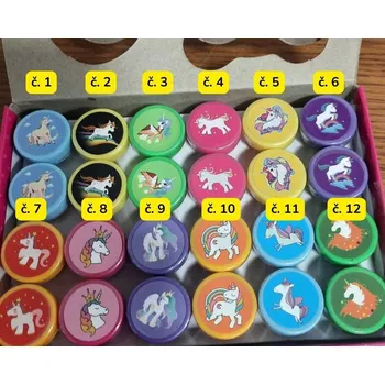 Dětské razítko Razítka jednorožci - žluté