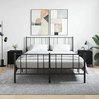 Ložnice vidaXL Noční stolky 2 ks 40 x 40 x 50 cm kompozitní dřevo [827581] Barva: Černá