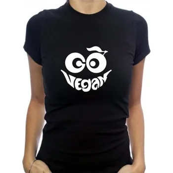 Pánské tričko dámské tričko VEGAN L Bílá