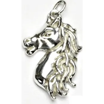 Přívěsek Stříbrný přívěsek kůň s hřívou - P393 (Stříbrný kůň)