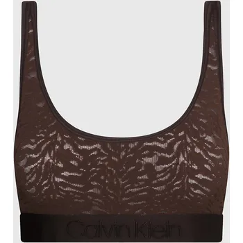 Dámské spodní prádlo Dámská podprsenka 000QF7340E BKC tm. hnědá - Calvin Klein M