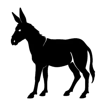 Samolepící dekorace SAMOLEPKA Osel 008 levá (01 - černá) NA AUTO, NÁLEPKA, FÓLIE, POLEP, TUNING, VLASTNÍ TEXT, TISK, AUTOSAMOLEPKY.cz, POLEPY, OBRÁZEK, LOGO, SAMOLEPKY